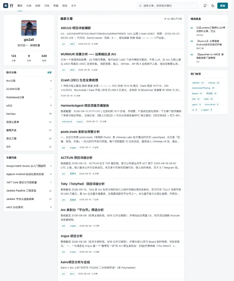 知行（gis2all） 首页截图