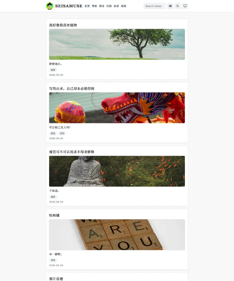 seisamuse 首页截图