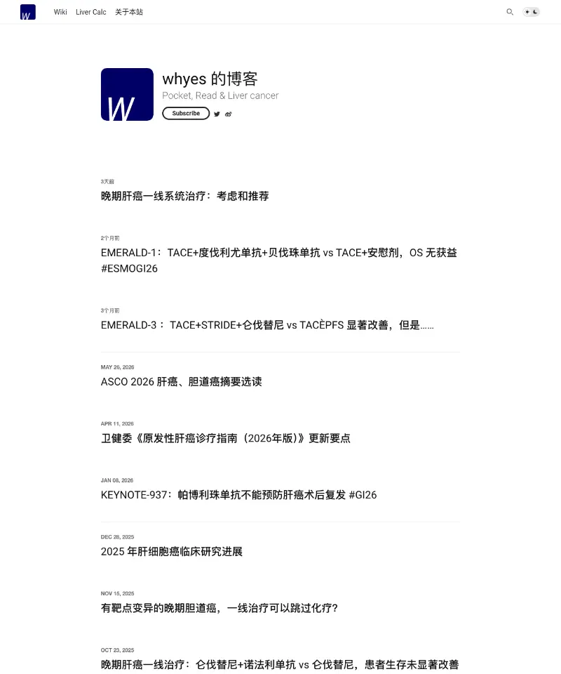 whyes的博客 首页截图