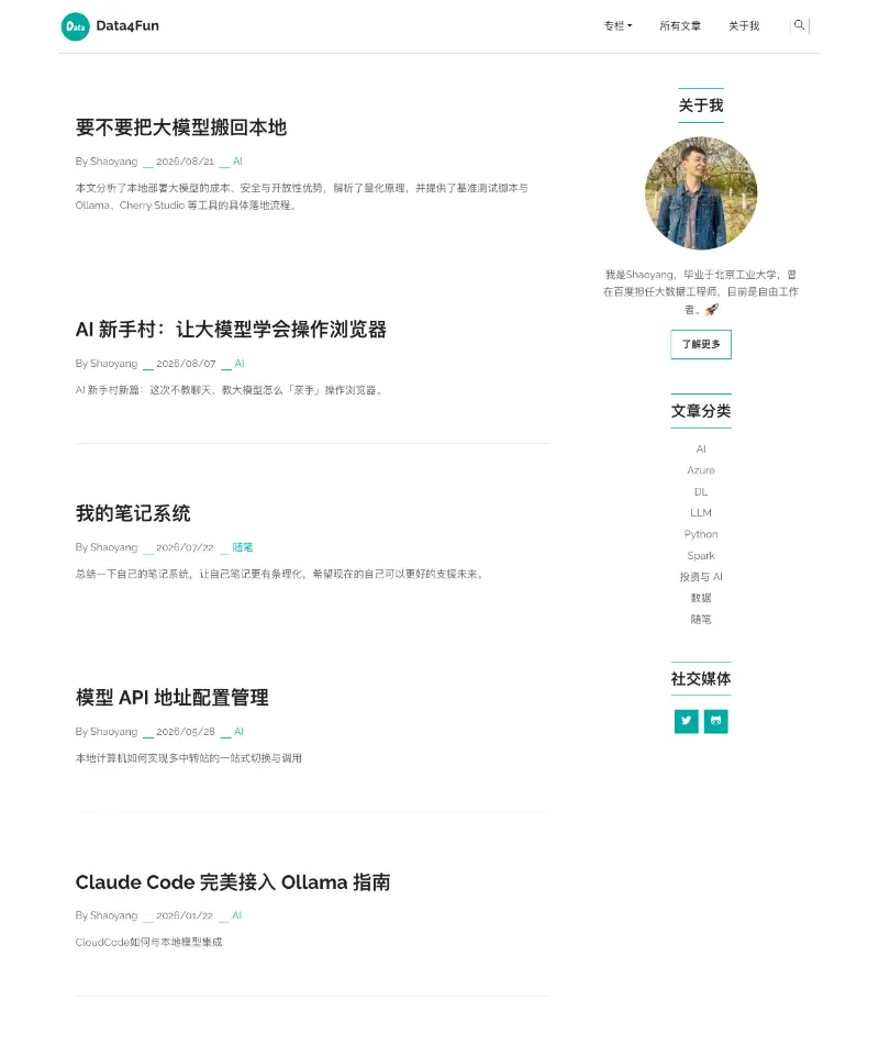 data4fun 首页截图