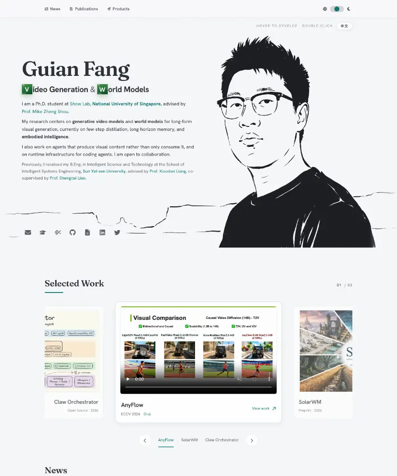 Enderfga's blog 首页截图