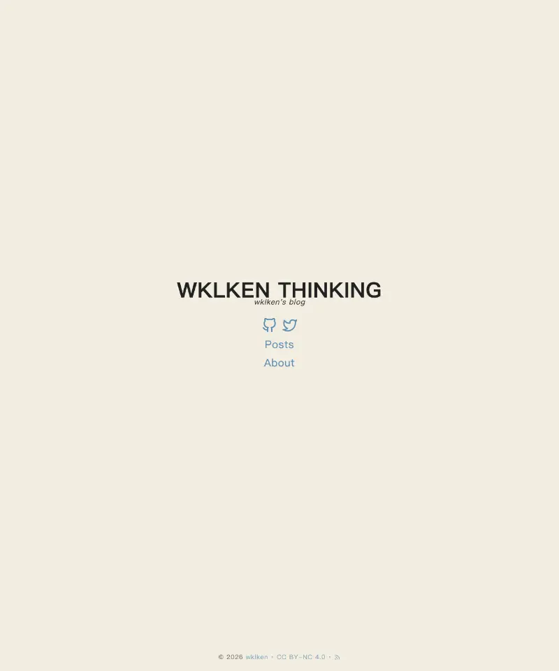 wklken 首页截图