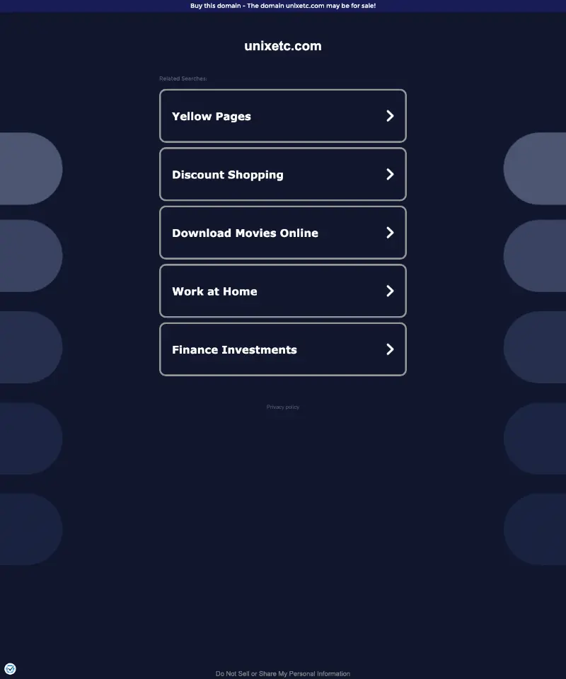 unixetc 首页截图